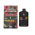 BURN LIFESTYLE CO - 6 GRAM DUAL CHAMBER DISPOSABLE VAPE - 11 ROSES + PABLOS REVENGE