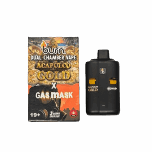 BURN LIFESTYLE CO - 6 GRAM DUAL CHAMBER DISPOSABLE VAPE - ACAPULCO GOLD + GAS MASK