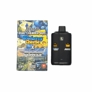 BURN LIFESTYLE CO - 6 GRAM DUAL CHAMBER DISPOSABLE VAPE - BLUEBERRY CHEESE + AMG