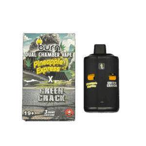 BURN LIFESTYLE CO - 6 GRAM DUAL CHAMBER DISPOSABLE VAPE - PINEAPPLE EXPRESS + GREEN CRACK