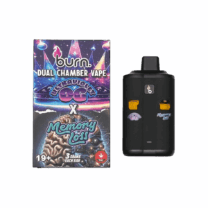 BURN LIFESTYLE CO - 6 GRAM DUAL CHAMBER DISPOSABLE VAPE - ULTRA VIOLET OG + MEMORY LOSS
