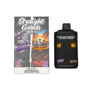 STRAIGHT GOODS 6 GRAM DUEL CHAMBER DISPOSABLE VAPE PEN - SPACE DAWG X VIOLATOR