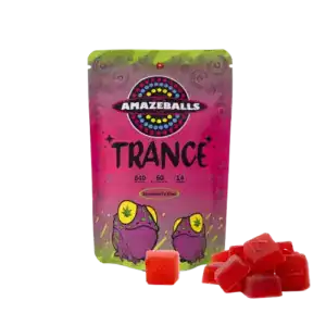 AMAZEBALLS TRANCE GUMMIES - 840MG THC - STRAWBERRY KIWI