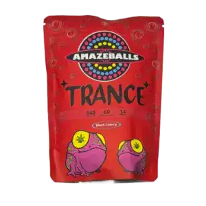 AMAZEBALLS TRANCE GUMMIES - 840MG THC - BLACK CHERRY