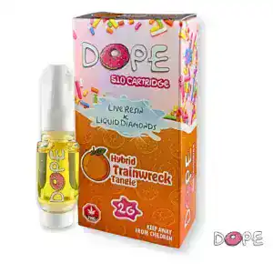 DOPE - LIVE RESIN + LIQUID DIAMONDS VAPE CART (2 GRAMS) - TRAINWRECK TANGIE