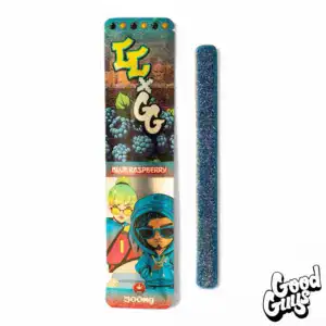 GOOD GUYS X CANDY CARTEL SOUR GUMMY STRIP - BLUE RASPBERRY (500MG THC)