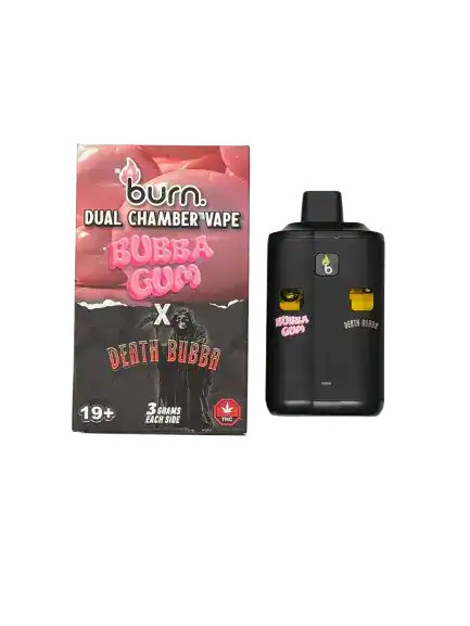 BURN6GRAMBUBBAGUMXDEATHBUBBA BURN LIFESTYLE CO - 6 GRAM DUAL CHAMBER DISPOSABLE VAPE - BUBBA GUM + DEATH BUBBA