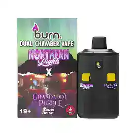 BURN6GRAMVAPENORTHERNLIGHTSGRANDADDYPURPLE BURN LIFESTYLE CO - 6 GRAM DUAL CHAMBER DISPOSABLE VAPE - NORTHERN LIGHTS X GRANDDADDY PURPLE
