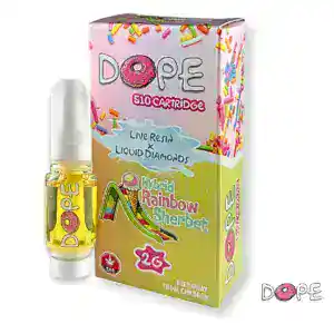 DOPE-Cartridge-2g-Rainbow-Sherbet-300x300-1 DOPE - LIVE RESIN + LIQUID DIAMONDS VAPE CART (2 GRAMS) - RAINBOW SHERBET