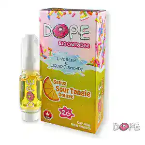 DOPE-Cartridge-2g-Sour-Tangie-300x300-1 DOPE - LIVE RESIN + LIQUID DIAMONDS VAPE CART (2 GRAMS) - SOUR TANGIE ORANGE