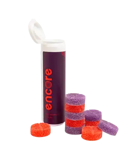 ENCORE PREMIUM THC GUMMIES - WILD STRAWBERRY & FRUITS - 600MG THC
