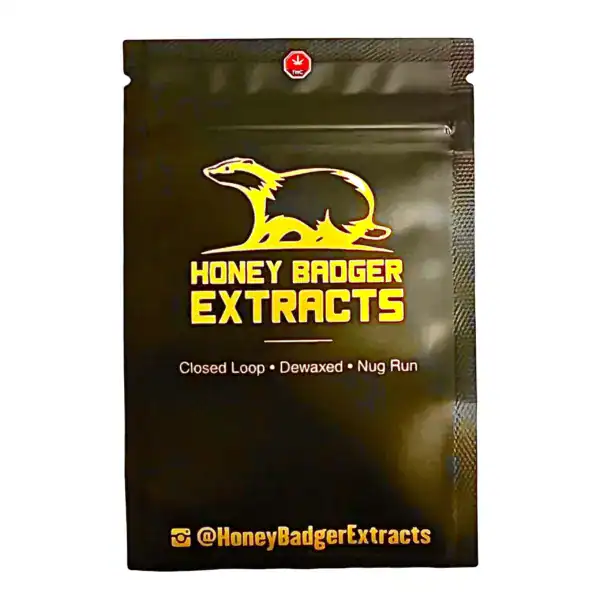 HONEYBADGEREXTRACTSSHATTERPACK-1 HONEY BADGER - 3.5 GRAM SHATTER SLAB - AGENT ORANGE