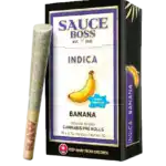 SAUCE BOSS - LIVE RESIN/LIQUID DIAMOND INFUSED PREROLLS - BANANA