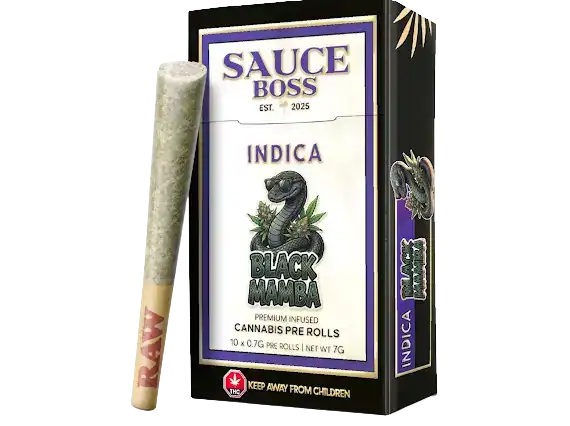 SAUCE BOSS - LIVE RESIN/LIQUID DIAMOND INFUSED PREROLLS - PINEAPPLE EXPRESS - Image 3