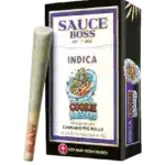 SAUCE BOSS - LIVE RESIN/LIQUID DIAMOND INFUSED PREROLLS - COOKIE BLIZZARD