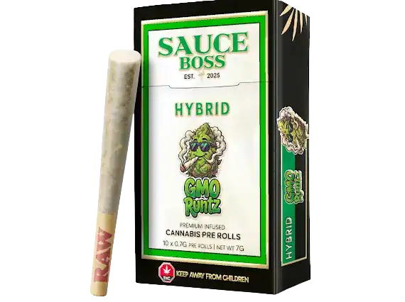 SAUCE BOSS - LIVE RESIN/LIQUID DIAMOND INFUSED PREROLLS - GMO RUNTZ