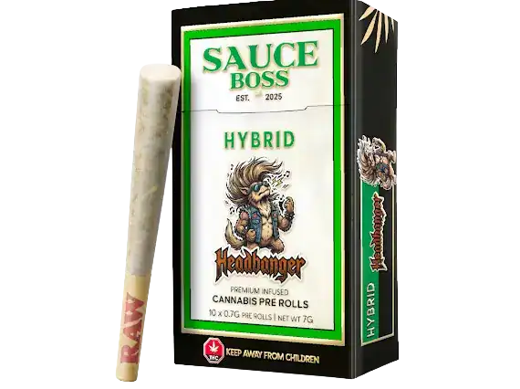 SAUCE BOSS - LIVE RESIN/LIQUID DIAMOND INFUSED PREROLLS - MANGO - Image 4