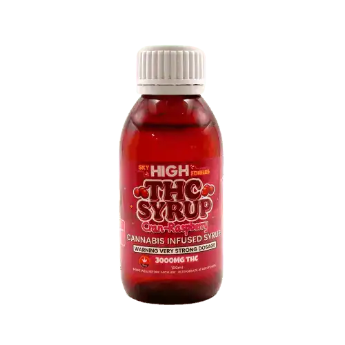 SKYHIGHSYRUPCRANRASP SKY HIGH - THC SYRUP (3000MG) *FLAVORS IN DESCRIPTION!*