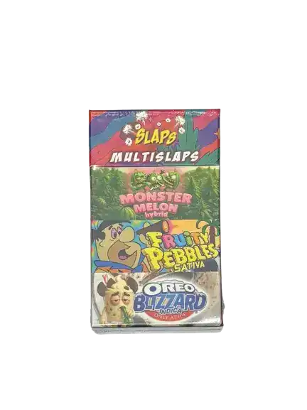 SLAPSMULTISLAPMONSTERMELONFRUITYPEBBLESOREO SLAPS - MULTI SLAPS - 9 PACK (SUPERMAN KUSH + MONKEY TRUFFLE + MAC DOUGHNUTS)