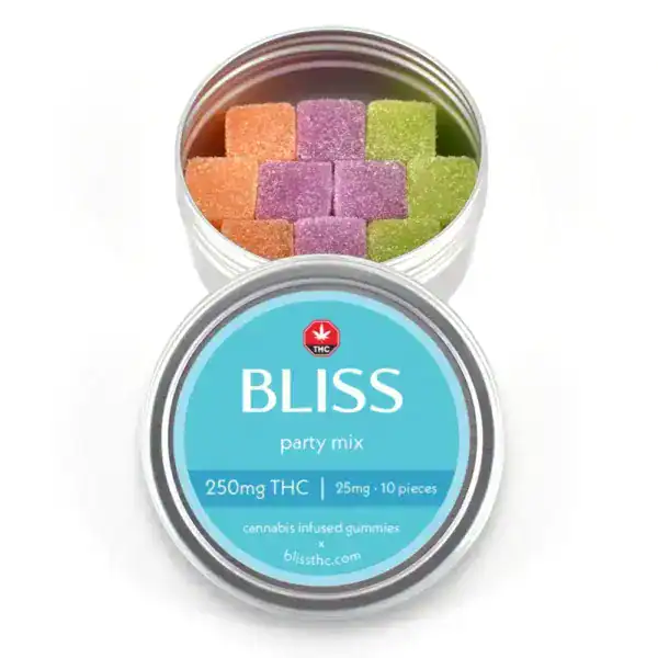 bliss-250-party-mix-1 BLISS - PARTY MIX - PREMIUM INFUSED GUMMIES - 250MG THC