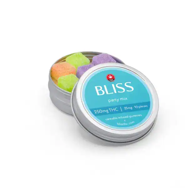 bliss-product-250-party-mix-1 BLISS - PARTY MIX - PREMIUM INFUSED GUMMIES - 250MG THC
